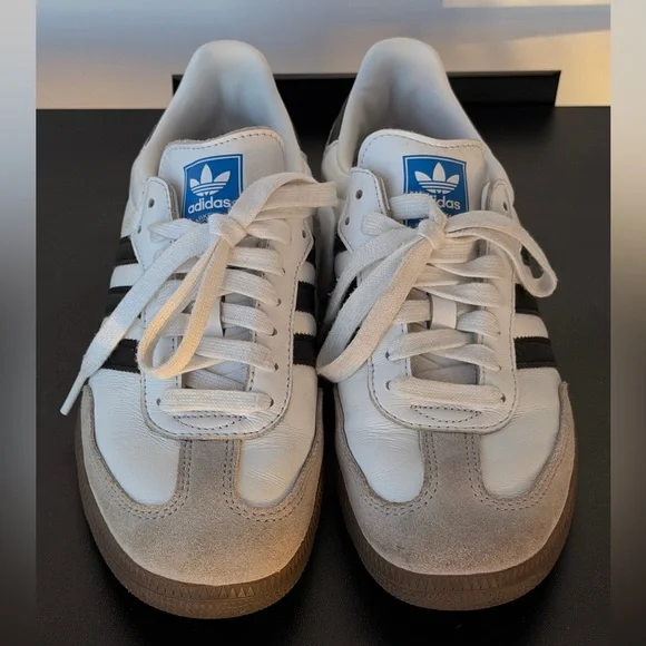 adidas White Low-Top Sneakers with Brown Outsole Details - Picture 3 of 6